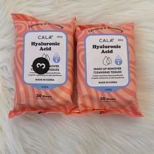 2 New Cala hyaluronic acid makeup remover cleansing tissue